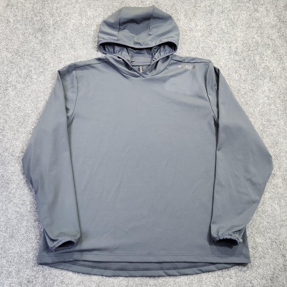Asher Golf Hoodie Shirt Mens 2XL Gray Long Sleeve Thermal Fleece Stretch Top